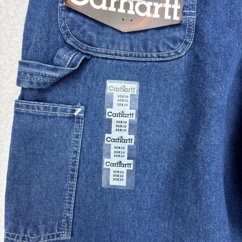 Carhartt Loose Original Fit Dungaree Jeans Blue Mens 30x30 B13 DST NWT NOS